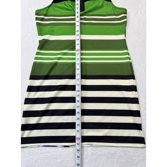 Desigual Striped Floral Chula Dress XL Sleeveless Fitted Design Resort Vacay - Picture 6 of 7